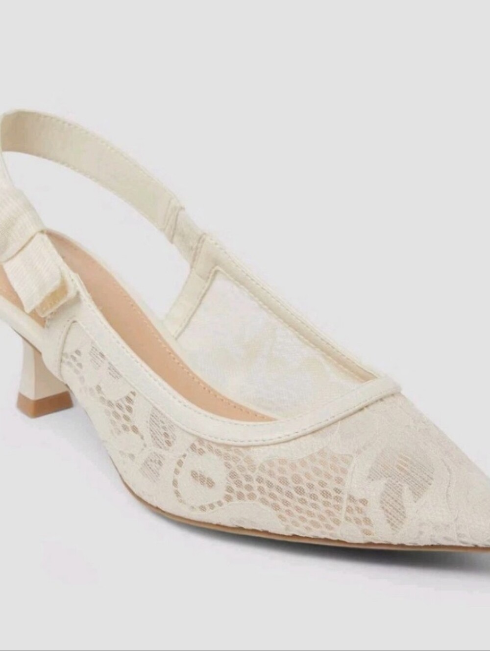 Women's Milan Slingback Pumps - White/Cream